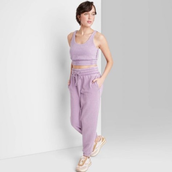 wild fable Pants - 🧡 Wild Fable Sweatsuit Sweatshirt Joggers Bra Tank Target Berry Pink
